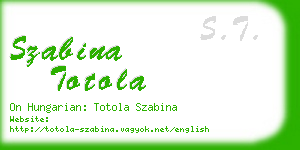 szabina totola business card